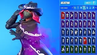 🔥 CALAMITY BLACK & PURPLE SKIN SHOWCASE WITH ALL FORTNITE DANCES & EMOTES 😱 - CLOSE-UP EMOTES 😱