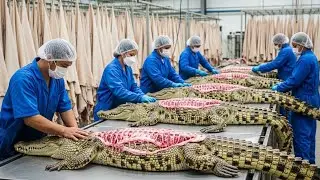 Inside the Crocodile Leather Factory | Shocking Factory Process