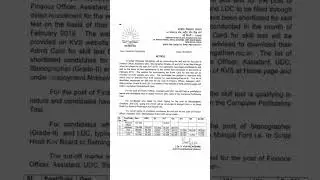 Kvs Jsa Previous year Cut Off #kvs #kvsresult #kv