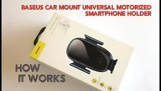 Baseus Future Gravity Car Mount Universal Motorized Smartphone Holder - how it works [MOBzine.ro]