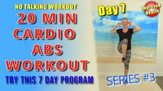 20 min Abs Workout | Cardio geared to toning abs | Walk at Home | Improved Health