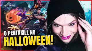 PENTAKILL DA BRUXA NO HALLOWEEN! | SYNDRA MID GAMEPLAY | League Of Legends
