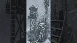 STRONG SNOWSTORM at night & blizzard sound for sleeping in Alpine village
