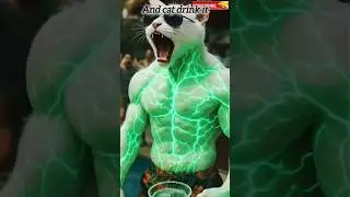 🐶💪 Brave Dog Saves a Giant Animal from Angry Cat! 🐾🐱💥#meow #funny #animals