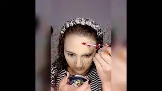 Cómo hacer #efecto #quemado #falsa #casera #maquillaje #halloween #viral