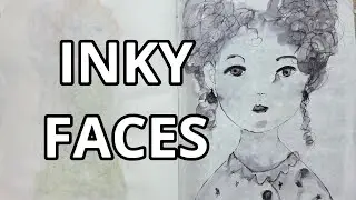 DRAW EASY FACES IN YOUR ART JOURNAL: INK PEN AND WATER