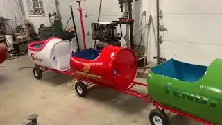 Building a Barrel Train for Down On The Farm Car Show!!