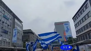 Fanmarsch der MSV Duisburg Fans vor dem ersten Heimspiel 2024/25