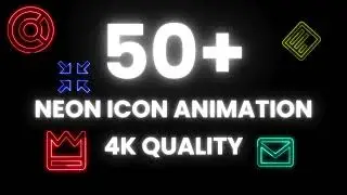 50+ High Quality 4K resolution Animated Neon Icon Pack