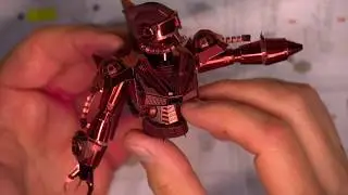 Piececool Shield Man Build (part 4). Tips Annotated in Description
