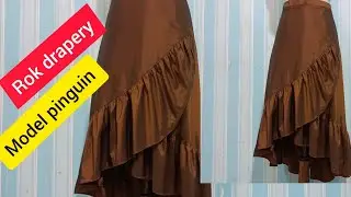 pola rok drapery pinguin setengah lingkaran // #polarokdraperypinguinsetengahlingkaran #yansbusana//