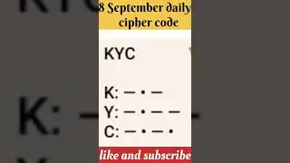 8 September ka daily cipher code #hamsterkombat #ciphercodes
