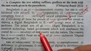 Suffix prefix English 2nd class 9-10, SSC