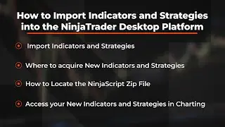 NinjaTrader Desktop: How to import indicators and strategies