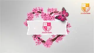ID #1517 - Valentines Flower Heart Logo Animation Intro Reveal - Design Bank Logo Animation