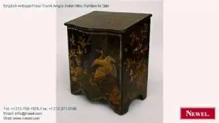 English Antique Floor Trunk Anglo-Indian Misc. Furniture