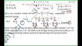 Attestatsiya 3-Mock Test tahlili