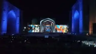 Узбекистан. Самарканд. 3D Lazer Show Registan