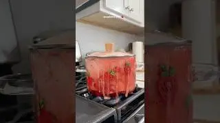 Make strawberry jam with me 🍓 #cooking #jam  #recipe #asmrsounds #shorts