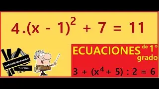 ECUACIONES con PARÉNTESIS y POTENCIAS (paso a paso) de PRIMER GRADO. Cómo resolver. cubo cuadrado ..