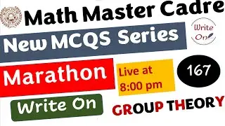 Math Master Cadre | Group Theory | Most Important MCQs | Ch-17 | New Classes #mastercadreMath
