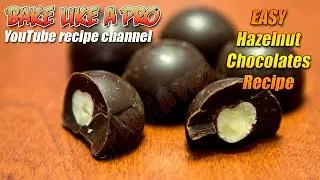Easy Hazelnut Filled Dark Chocolates Recipe - BakeLikeAPro