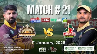 LIVE | Hyderabad Hunters vs Lahore Lions | Match - 21 | 01 January 2026