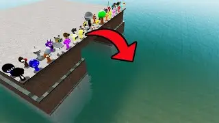 SPARTAN KICKING ALL SPRUNKI CHARACTERS ON THE FLATGRASS WATER CENTER in Garry's Mod!