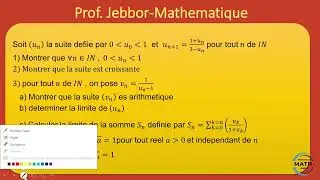 Suites numeriques - suite arithmetique-sommes des termes-minoration par le premier terme