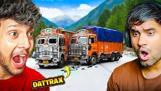 CRASHED MY TRUCK IN SNOW MOUNTAIN INTO @DattraxGaming @Dattraxplays