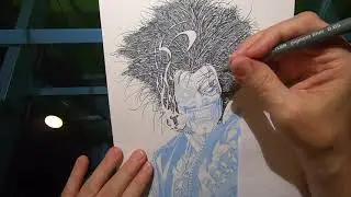 Lobo Inking with Legends Studios' Richard Zerga