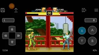 Art of Fighting (SNES) - John Crawley vs King (VS mode)