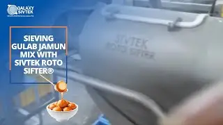 Sieving food powder mix (Gulab Jamun mix) with centrifugal sifter