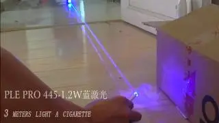3 - 5 Meters away, PL E PRO 1200mW 445NM BLUE LASER LIGHT MATCH
