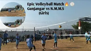 Support our girls 💙 Volleyball at its best!Gunjangar Ma.B र N.M.M.S बीचको कडा प्रतिस्पर्धा 🏐#sports💗
