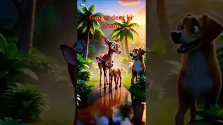 🐶🌿 The Lonely Dog Who Saved a Baby Deer 🦌💚 #shorts #shortsfeed #enimals #emotionalshort