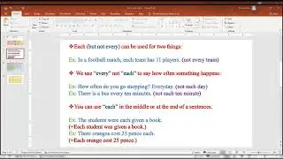 how to use each and every part2