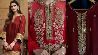 Chiffon dresses Kora dabka work /Kora dabka work embroidery
