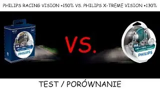 Philips H4 Racing Vision +150% vs. Philips H4 X-treme Vision +130% | TEST
