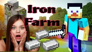 How To Make 🤔 An Iron Farm🔥 In Minecraft Pocket Edition 🤫