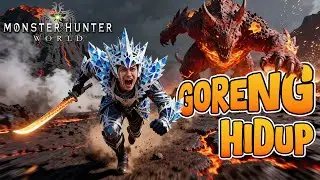 KESELIP DI LAVA LAWAN LAVASIOTH KAYAK IKAN GORENG - MONSTER HUNTER WORLD - PART 39