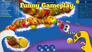 Hungry Snake Chaos!  | Worms Zone.io Funny Android Gameplay🐍🎮🤣