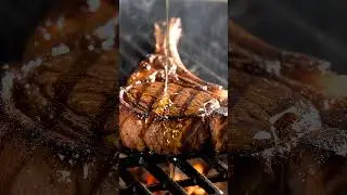 Honey on a Tomahawk? 🍯🥩 Genius or Crazy? #Shorts #EmberBite