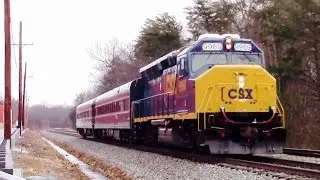 CSX Geometry Train w/ Former MARC 69 GP40WH-2