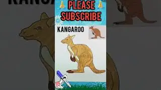 how to draw Kangaroo 🦘🦘#shorts