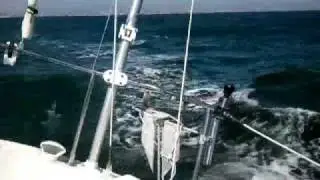 Sailing in 25 knots of wind. Sept 12th 2010