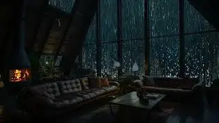 Wrapped in Warm Darkness &ndash; Thunder Rain and Fireplace Sounds to Calm Emotions and Cure Sleeplessness