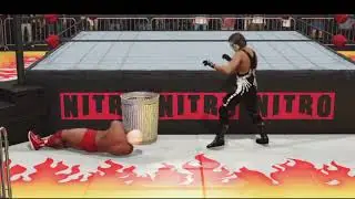 Back Body Drop on to the Trash Can WWE 2K24