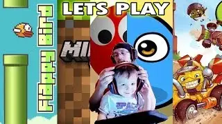 2 Year Old Chase plays Flappy Bird, My Boo, Minecraft, Angry Birds Go, Juice Cubes & Factory Balls