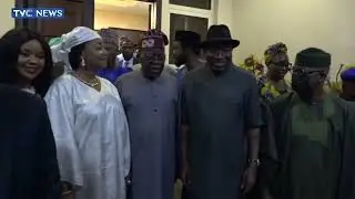 (WATCH) Tinubu Meets Goodluck Jonathan In Abuja